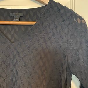 NWOT Ann Taylor Black Long Sleeve Top